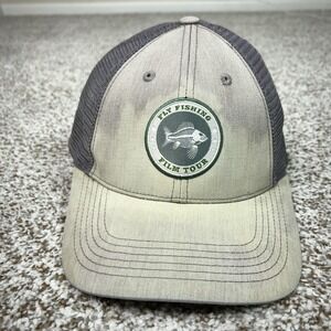 Costa‎ Hat Cap Strap Back Gray Tan Trucker Mesh Patch Mens Fly Fishing Film Tour